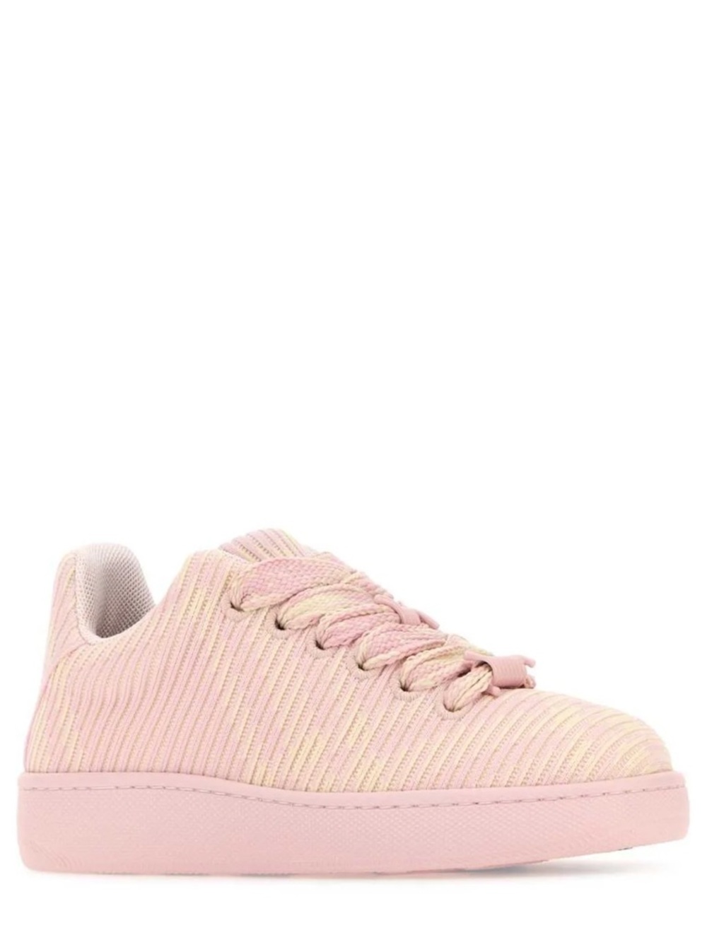 Burberry Knit Box Checked Low Top Sneaker Athletic Shoe Pink Crm EU 39 NIB $950 - Picture 1 of 16